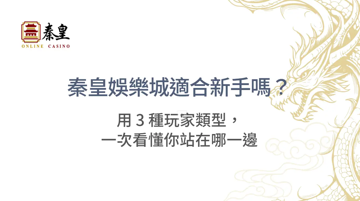 秦皇娛樂城適合新手嗎?用 3 種玩家類型,一次看懂你站在哪一邊