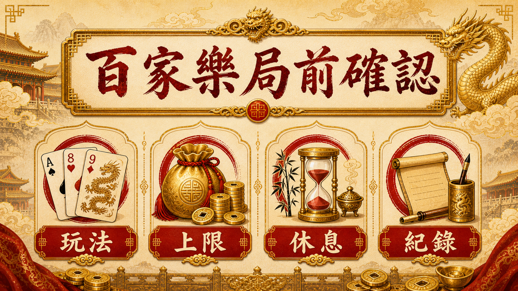 秦皇娛樂城百家樂局前確認圖，包含玩法、上限、休息與紀錄