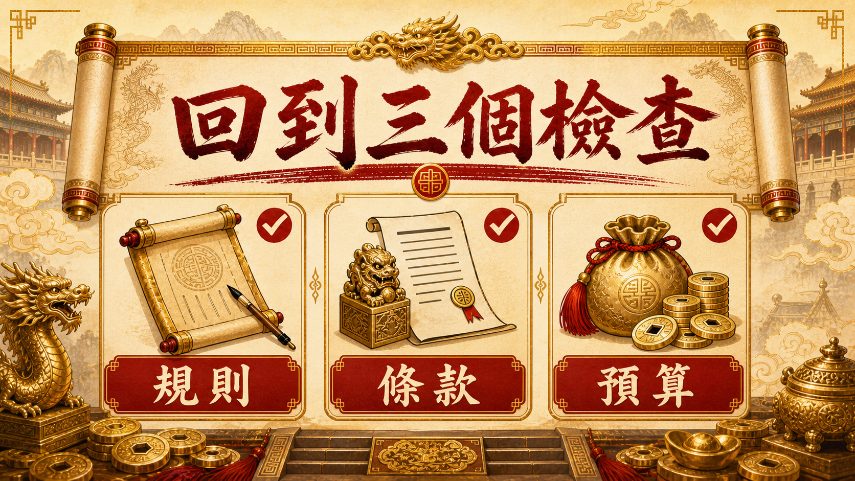 秦皇娛樂城回到三個檢查圖,包含規則、條款與預算