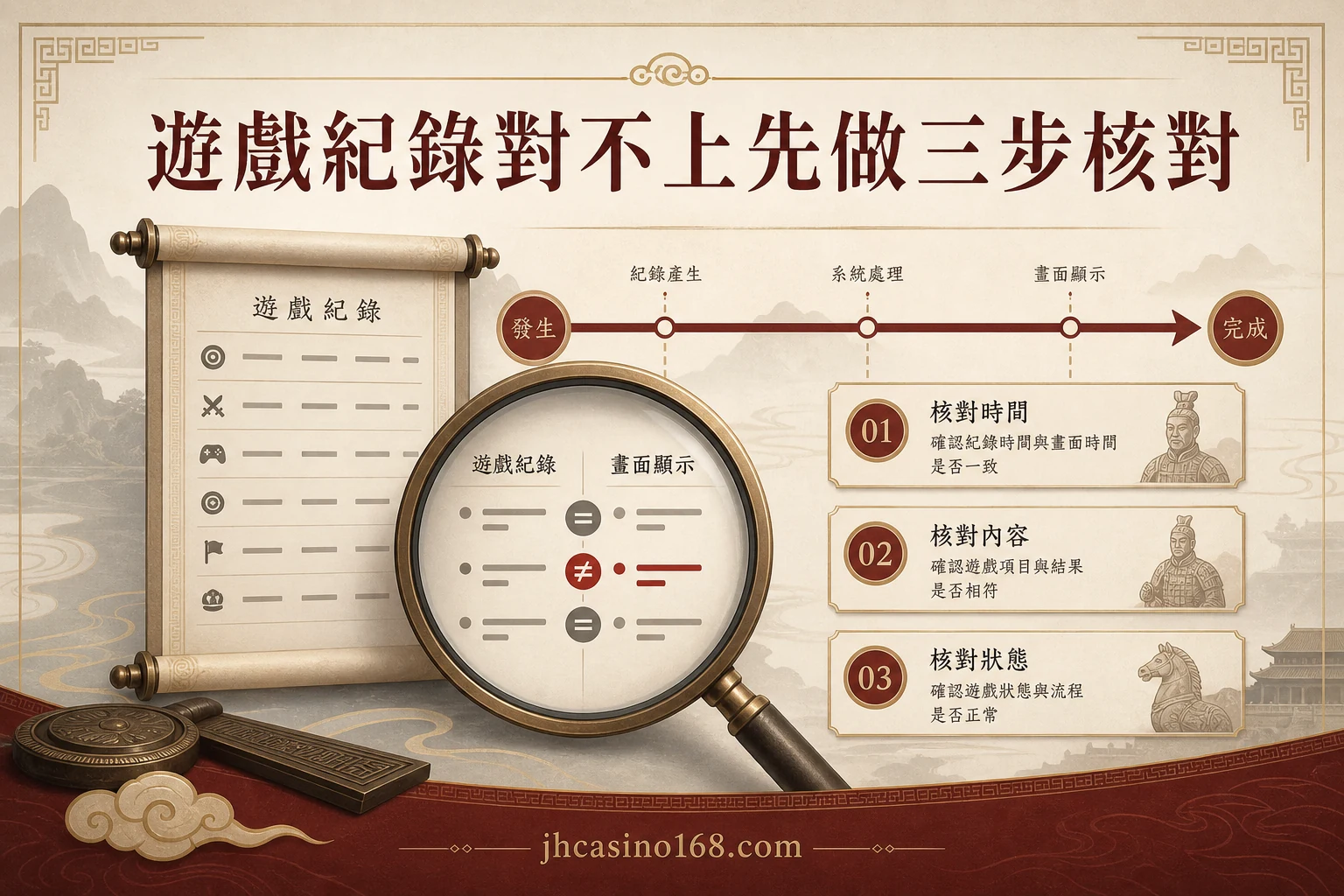 遊戲紀錄對不上怎麼辦？用時間、狀態與畫面做三步核對