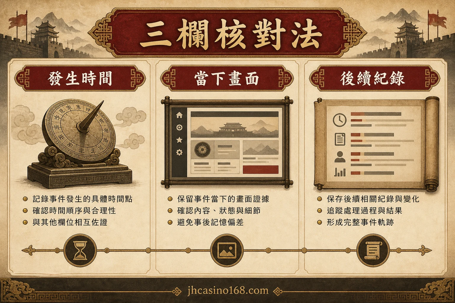 遊戲紀錄對不上怎麼辦？用時間、狀態與畫面做三步核對｜四步處理圖