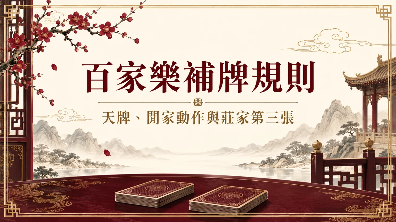 百家樂補牌規則怎麼看？先分天牌、閒家動作與莊家第三張